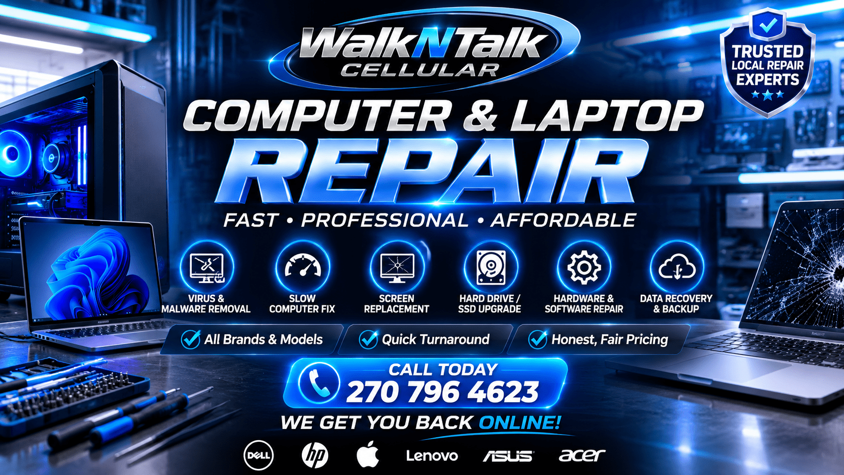Walkntalk_computer_repair_Bowling Green_Ky WalkNTalk Cellular Computer and Laptop Repair